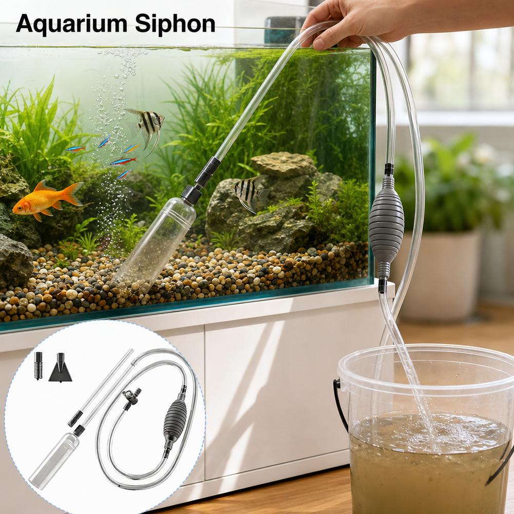 Manual Aquarium Siphon Fish Ta - огляд і ціна Aquarium Marine Sand
