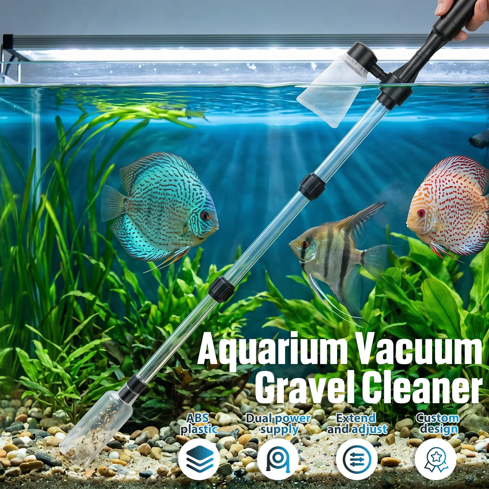 Aquarium Vacuum Gravel Cleaner - огляд і ціна Aquarium Marine Sand