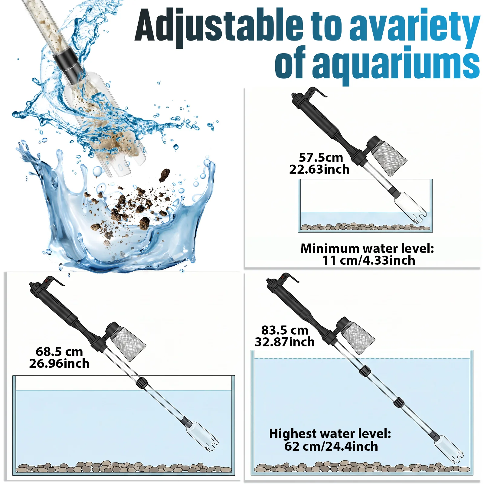 Aquarium Vacuum Gravel Cleaner - огляд і ціна Aquarium Marine Sand